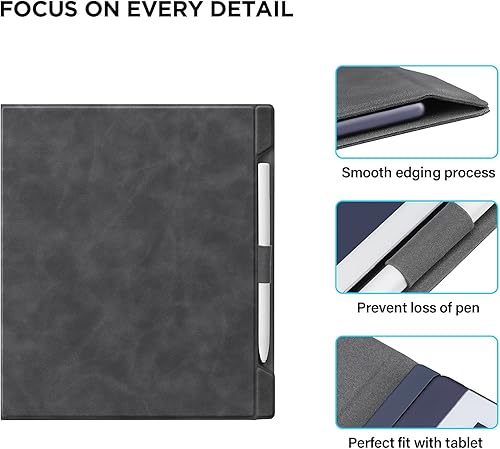 Miniatura 4 de Ayotu Funda para tableta de papel Remarkable 2 de 10.3 pulgadas lanzada en 2020, funda inteligente de piel sintética premium con imán integrado,