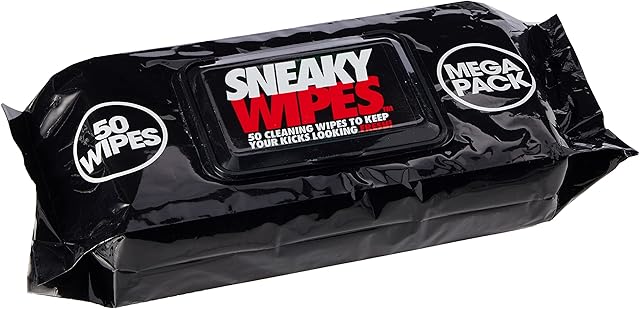 SNEAKY Men's Sneaky Cleaning Wipes 50 Pack Shoe Care Product, Black, One Size UK