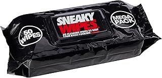 SNEAKY Men's Sneaky Cleaning Wipes 50 Pack Shoe Care Product, Black, One Size UK