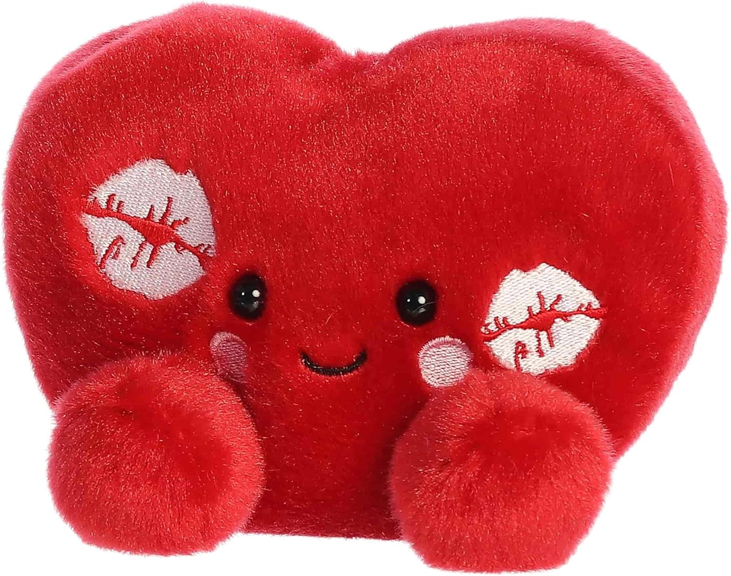 Aurora Adorable Palm Pals Kimi Kisses Heart Stuffed Animal - Fun Seasonal Plush For Kids and Adult Collectors - Perfect for Decorating Rooms and Valentine's Day - Red 5 Inches
