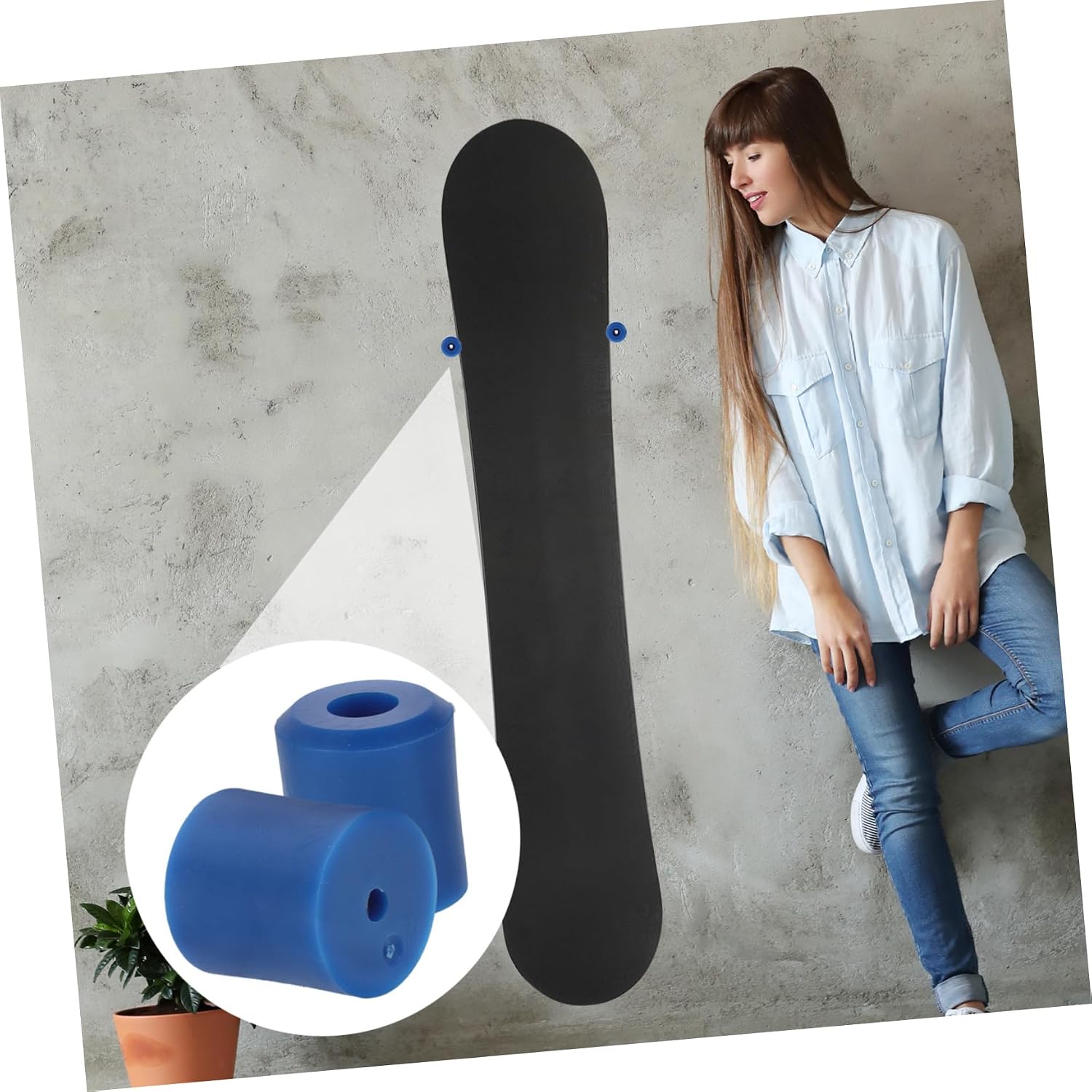 2pcs Ski and Snowboard Wall Mount Rack Storage Organizer with Easy Installation for Home Garage and Sleek Design with Hooks for Snowboards