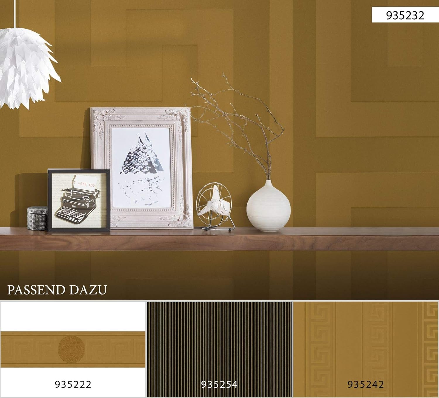Versace wallpaper - material: vinyl on non-woven material - colour: gold - article no. 1504-2786