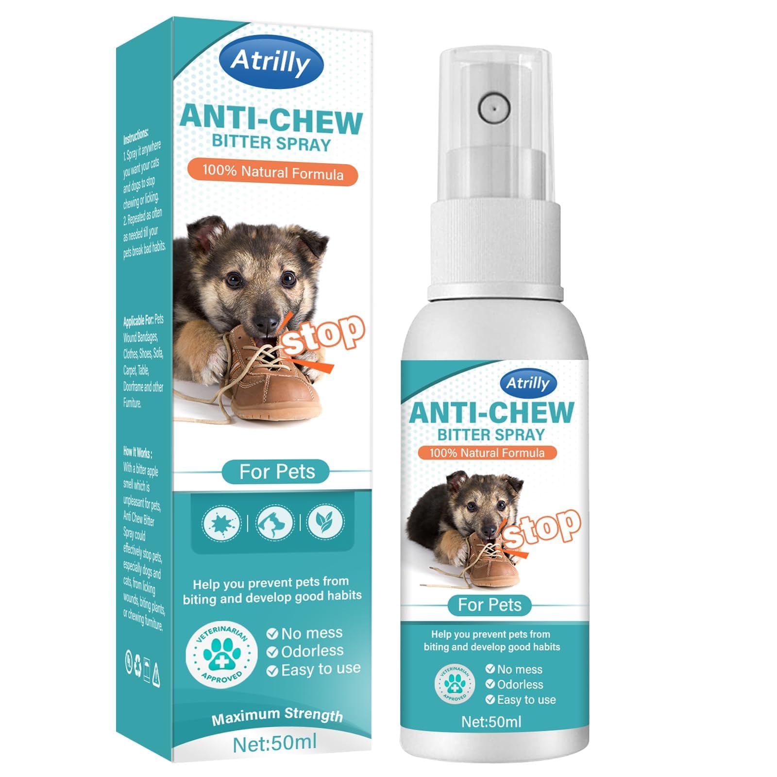 Bitter Dog Spray to Stop Chewing, Anti Chew Spray for Dogs, Anti Chew  Behavior Training Aid for Protecting The Safety of Furniture