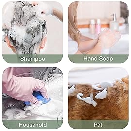 Tekson 3 PCS Soap Foam Bottle (2 oz), Empty Travel Foaming Lash Shampoo for Cleanser, Dispenser (Green)