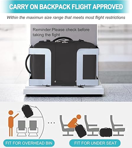 Miniatura 4 de Mochila de transporte, mochila de viaje aprobada para vuelos de 42 litros para hombres y mujeres, mochila de gimnasio aprobada por aerolíneas,