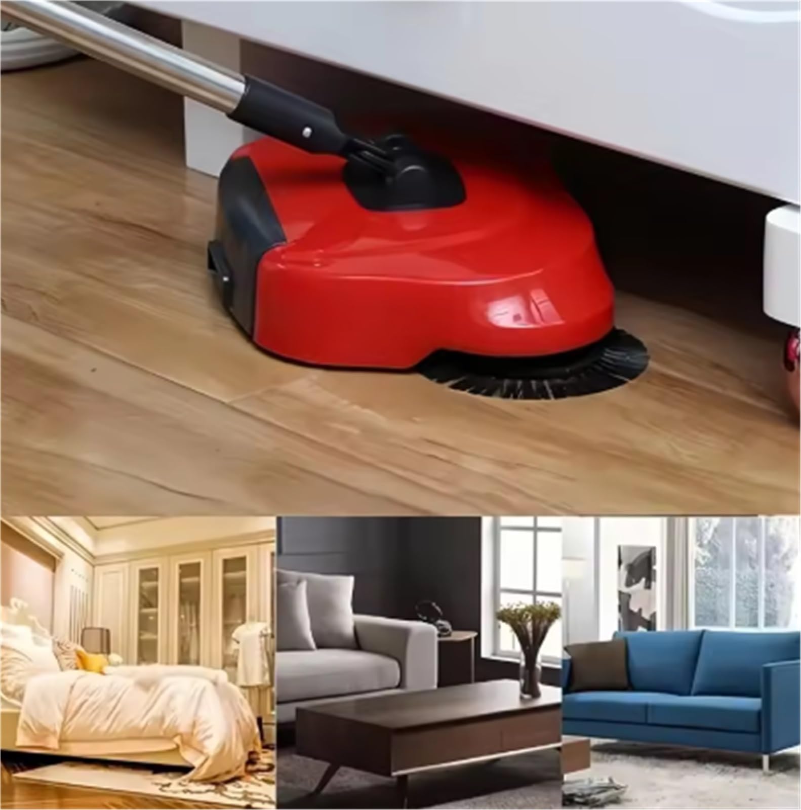 Spazzatrice manuale 3 in 1 con paletta, lavapavimenti non elettrico