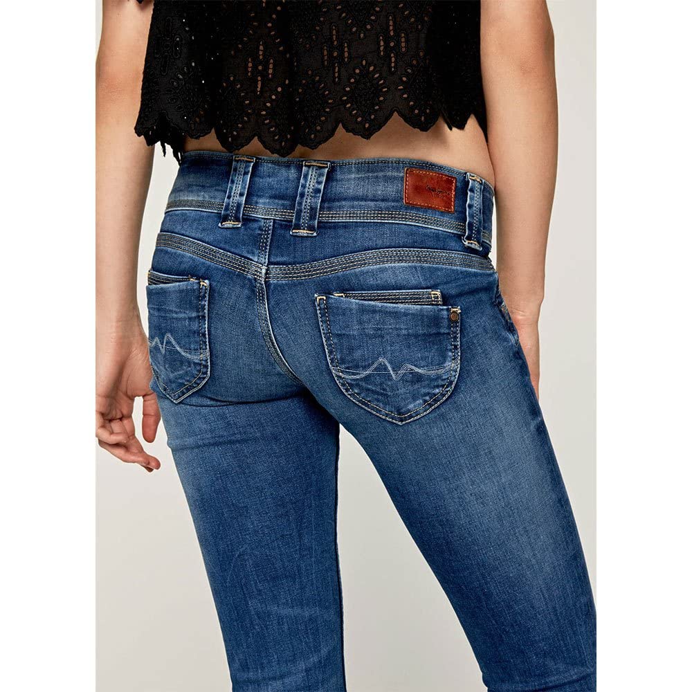 Pepe Jeans Damen Venus Jeans Regular Fit Low Waist Authentic Rope