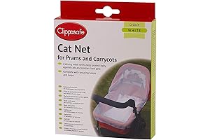 Clippasafe Pram & Carrycot Cat Net - Stylish Black Universal Fit Insect Cover