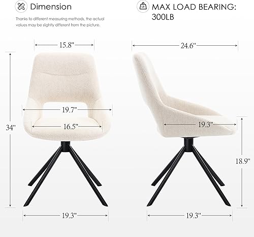 Miniatura 2 de Zesthouse Silla de escritorio moderna sin ruedas, silla giratoria de tocador con respaldo hueco, silla de oficina en casa sin brazos para niñas y