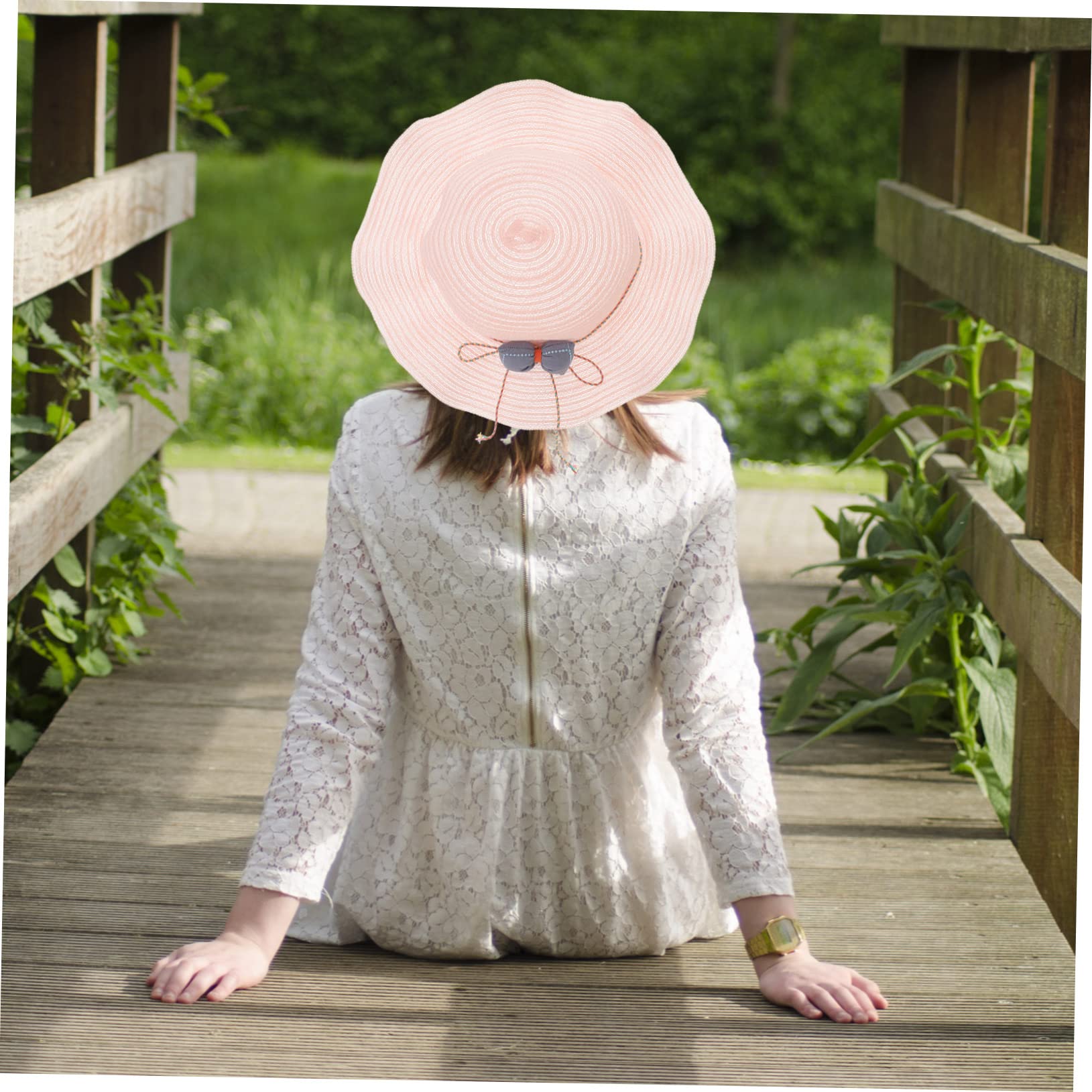 ABOOFAN 2Pcs Cappello Sole Rosa Cappelli Sole Per Le Donne Vestito Del Bambino Cappello Di Protezione Solare Del Bambino Cappello Giardinaggio Cappelli Estivi Per Le Donne