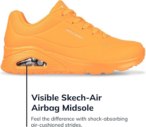 Miniatura 4 de Skechers Uno - Night Shades Zapatos deportivos para mujer, tenis con espuma viscoelástica refrescante, entresuela Skech-Air y empeine de Durabuck