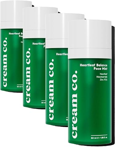 Cream Co. Gözenek Sıkılaştırıcı Ferahlatıcı Yüz Spreyi, Heartleaf Face Mist, Niacinamide, Tüm Cilt Tipleri, 50 ML (4 paketi)