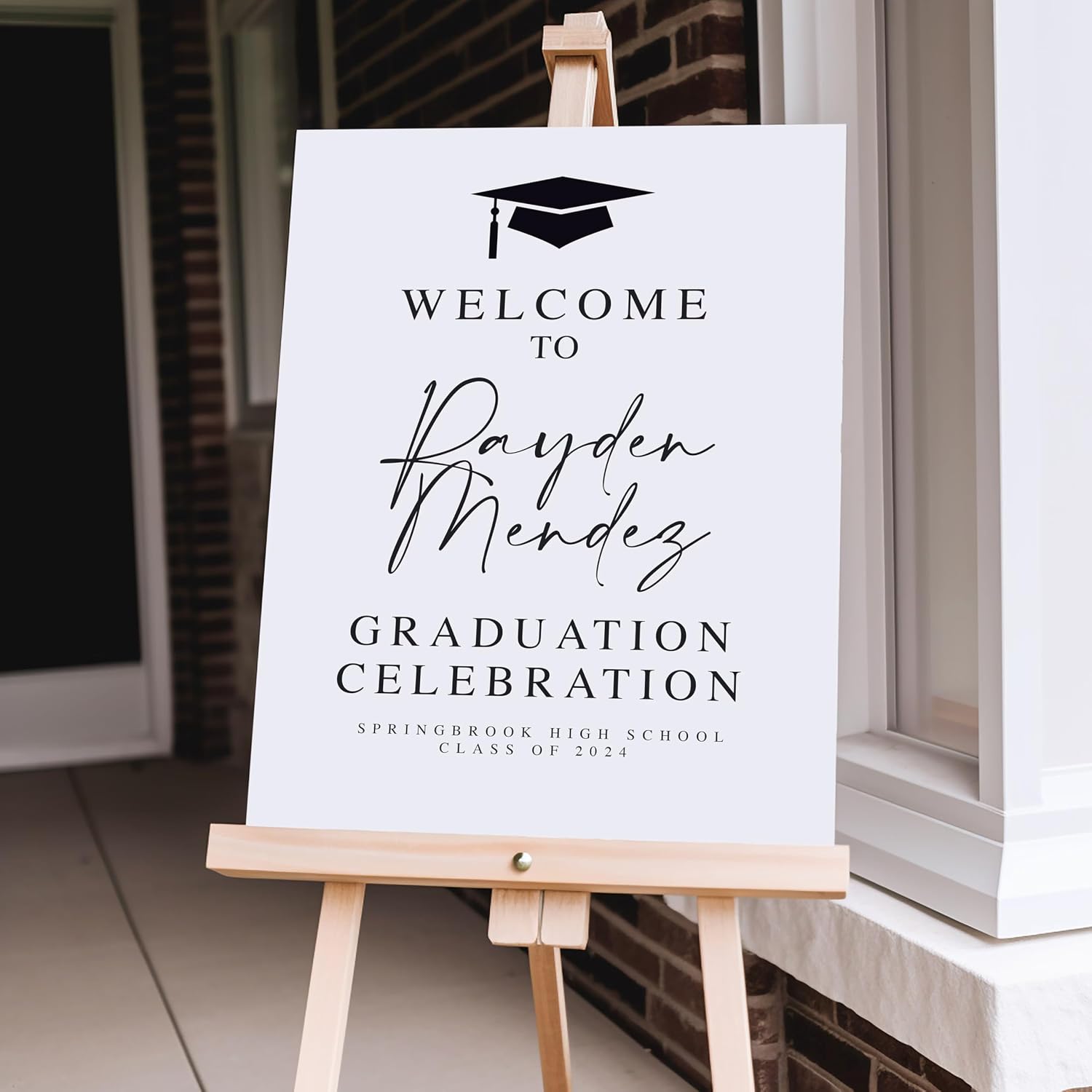 Graduation Class Sign Amazon.com: Custom Graduation Welcome Sign | Your Name + School ...
