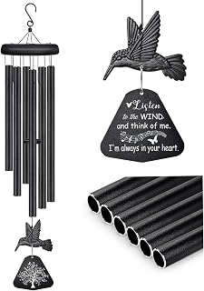 Sympathy Wind Chimes for Outside Deep Tone, Memorial Wind Chimes for Loss of Loved One Prime, Bereavement Condolence Remembrance Funeral Gifts for Grieving Friends Loss of Mother Father