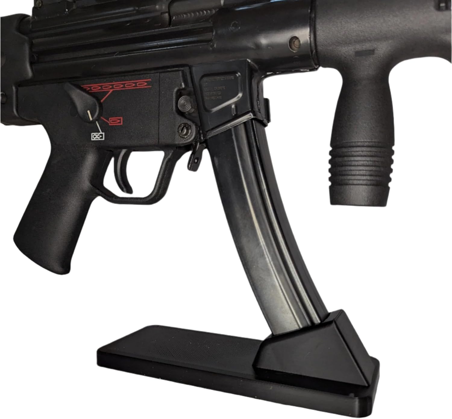 Hammy3DPrints Display Stand for HK MP5 9mm Metal Curved Mag | Rifle Holder Storage Rack