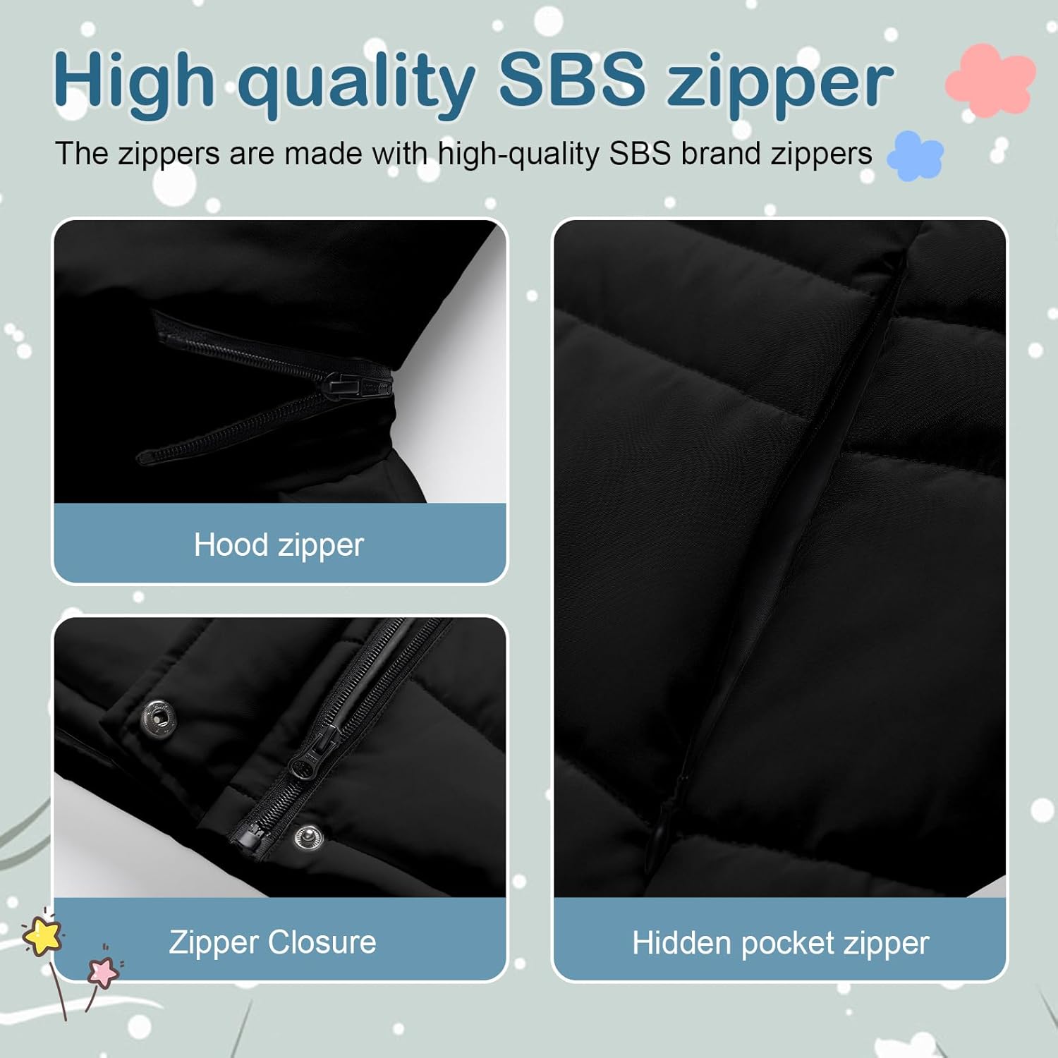 Girl's Winter Coats Kids Waterproof Long Puffer Jacket Thicken Fleece Lined Ski Parka with Detachable Fur Hooded - Image 5