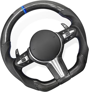 Carbon Fiber Steering Wheel Compatible with BMW E90 E91 E92 E93 E70 E71 E72 E53 E89 E84 E82 E46 E60 E38 E39