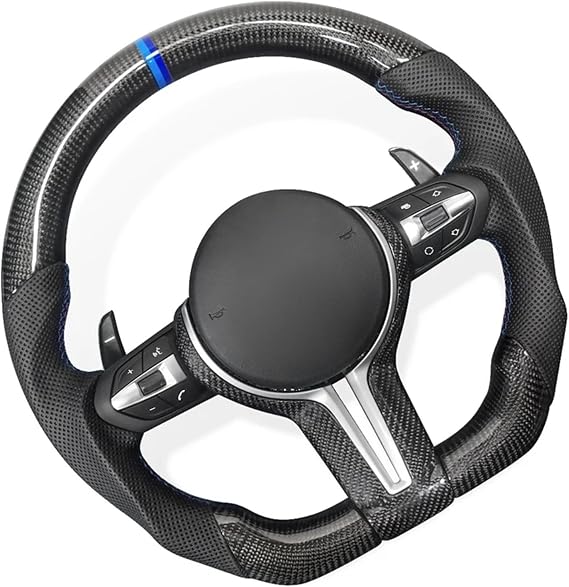 Carbon Fiber Steering Wheel Compatible with BMW E90 E91 E92 E93 E70 E71 E72 E53 E89 E84 E82 E46 E60 E38 E39