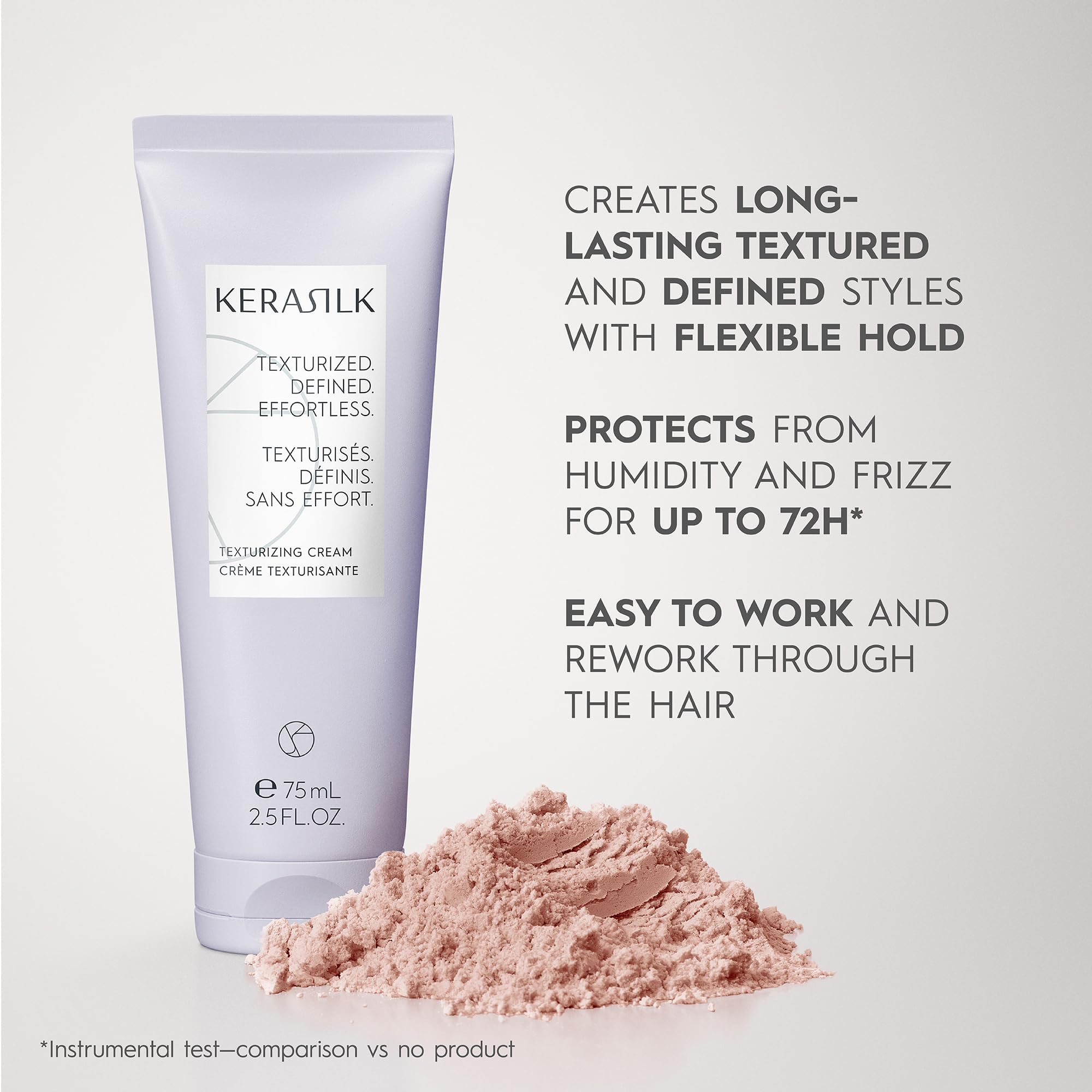 Kerasilk Texturizing Cream for Definition & Flexible Hold, Vegan & Sulfate-Free, 75ml