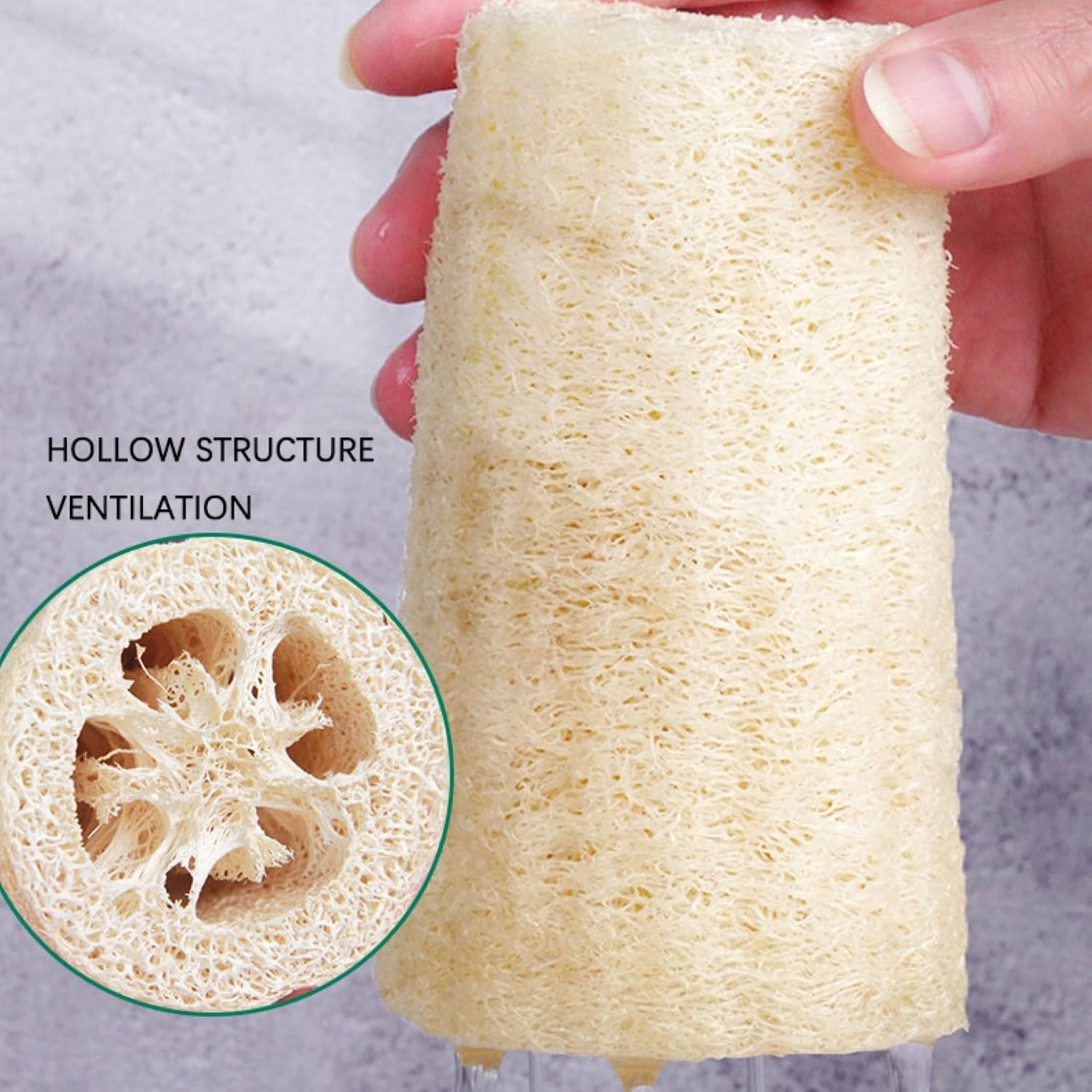 6 Pack Organic Dishwashing Sponges Kitchen Sponge Eco Sponge Scrub Brush,Biodegradable and Zero Waste for Kitchen Cleaning,Dishes,and Pots (Color : Beige, Size : 12cm) image 5