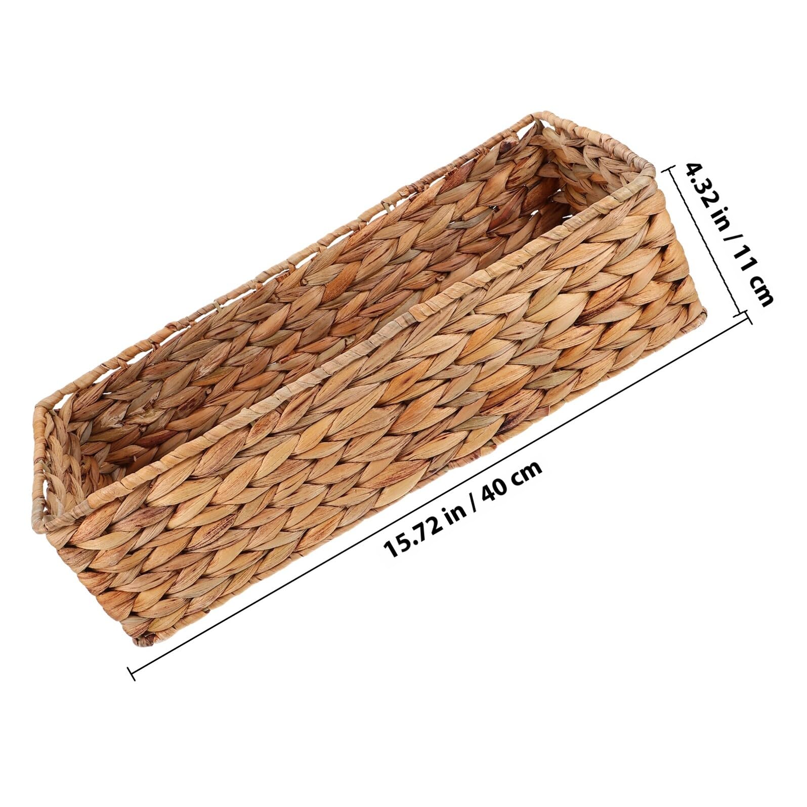 OUNONA Cestino Intrecciato in Giacinto da Tavolo Piccolo, Organizzatore Portaoggetti Rustico per Snack e Articoli Vari, Contenitore Decorativo Multifunzionale per Casa e Ufficio