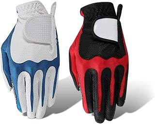 OLLKY Outdoor Golf Gloves For Men Women Left Hand Non-slip Pu Elastic Sports Breathable Gloves Red Blue Riding Gloves Gift simple