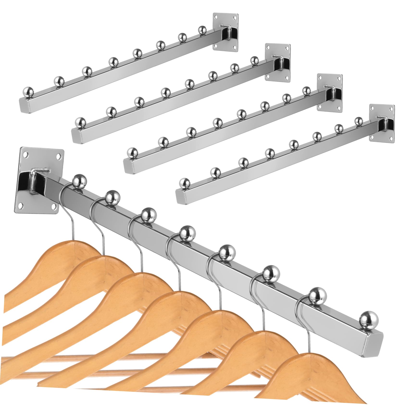 MUSISALY 5 Pcs Folding Clothes Hanger Rack Coat Hooks Clothes Wall Clothes Hanger Wall Clothes Mounted Drying Clothes Rack Hangers Wall Mounted Clothes Rack Clothes Wall Rack Iron