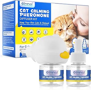 Cat Calming Pheromone Diffuser Refill ，Cat Calming Spray，Urine Spraying, Marking and Anxiety, Anti Anxiety, Relaxant,1 Diffuser +2 Refills Diffuser Kit