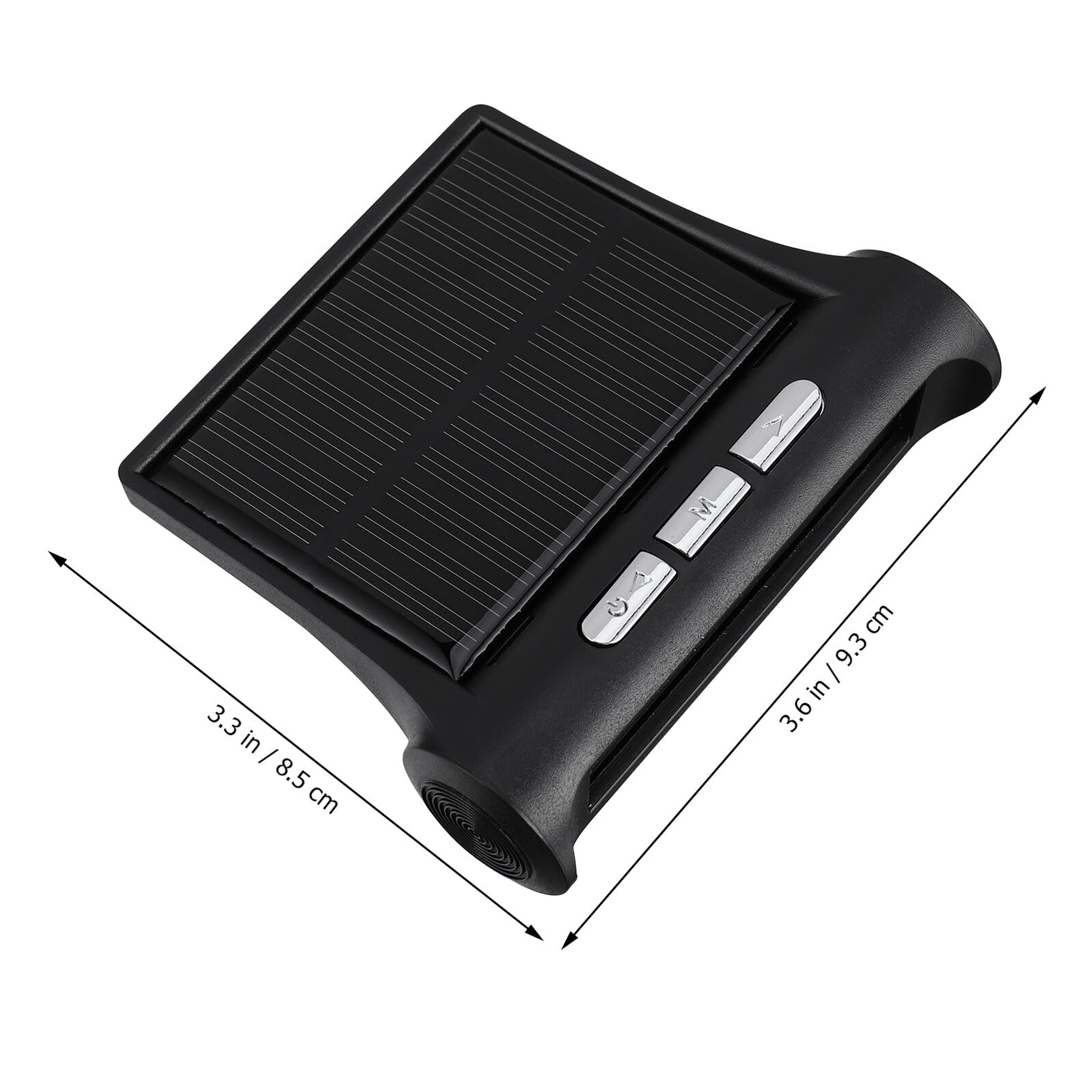 Solar Auto Uhr mit Automatischer und Kalenderanzeige Woche und Temperaturdisplay Gehäuse aus Abs und PC für Fahrzeugarmaturenbrett