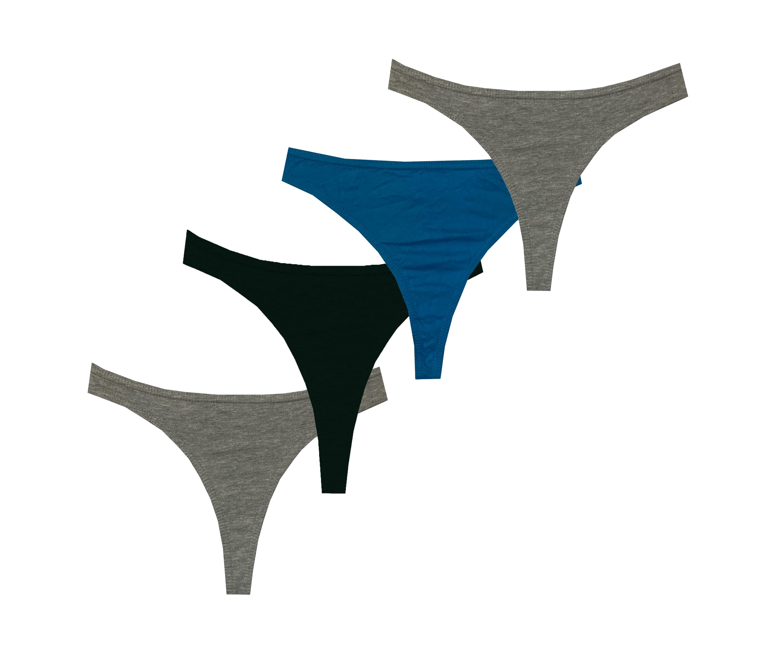 Women Cotton No Show Women Thong Must to Wear Under Tight Fitting Outfits,Pack of 4