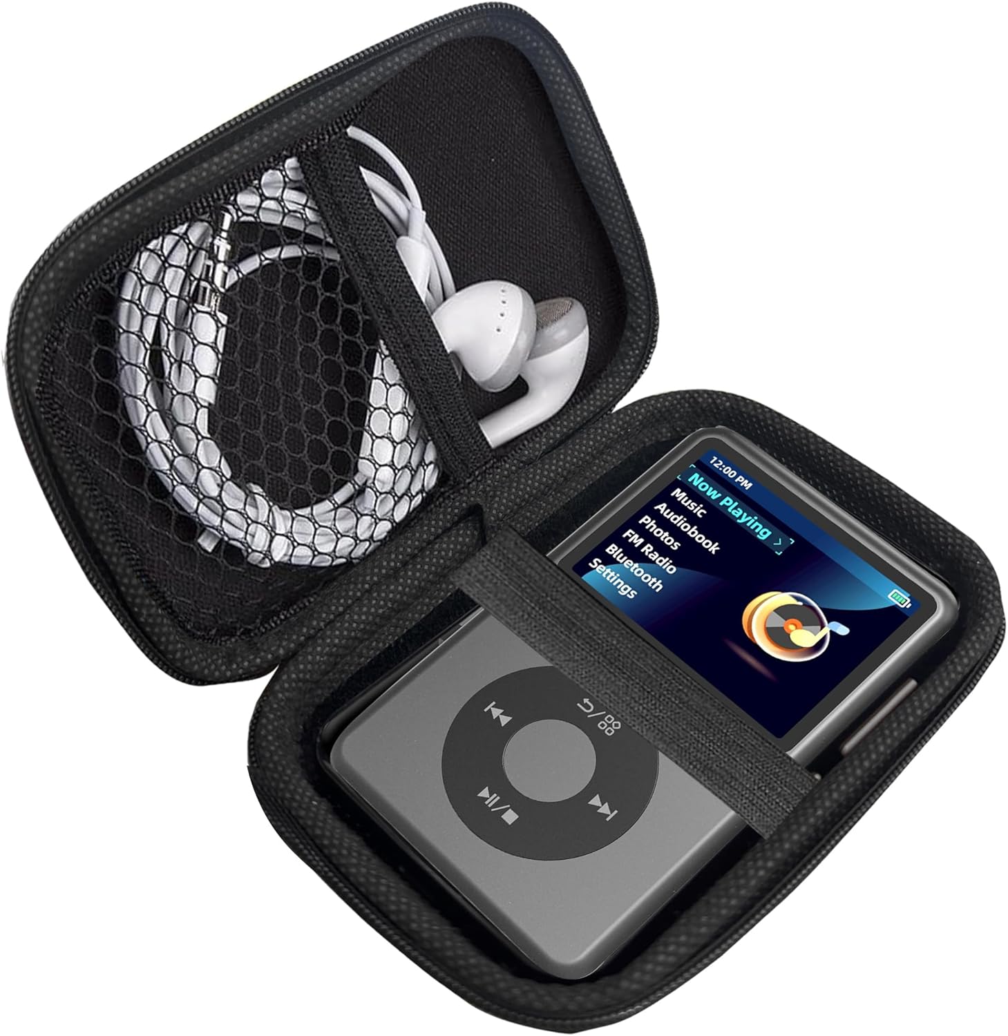 Compatible with Innioasis Y1 Case, Lamshaw Durable EVA Carrying Case, Shockproof & Lightweight Protective Cover Compatible for Innioasis Y1 Mp3 Player (Black)
