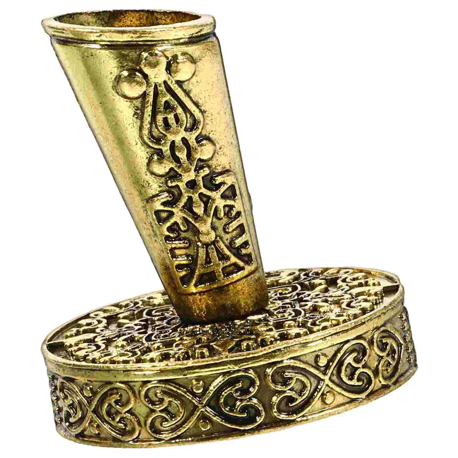 LADFRTYU Fountain Pen Holder Pen Holder Metal Desk Organizer Office Home Decoration For Family Stand For Fountain Brush Quill(Golden)