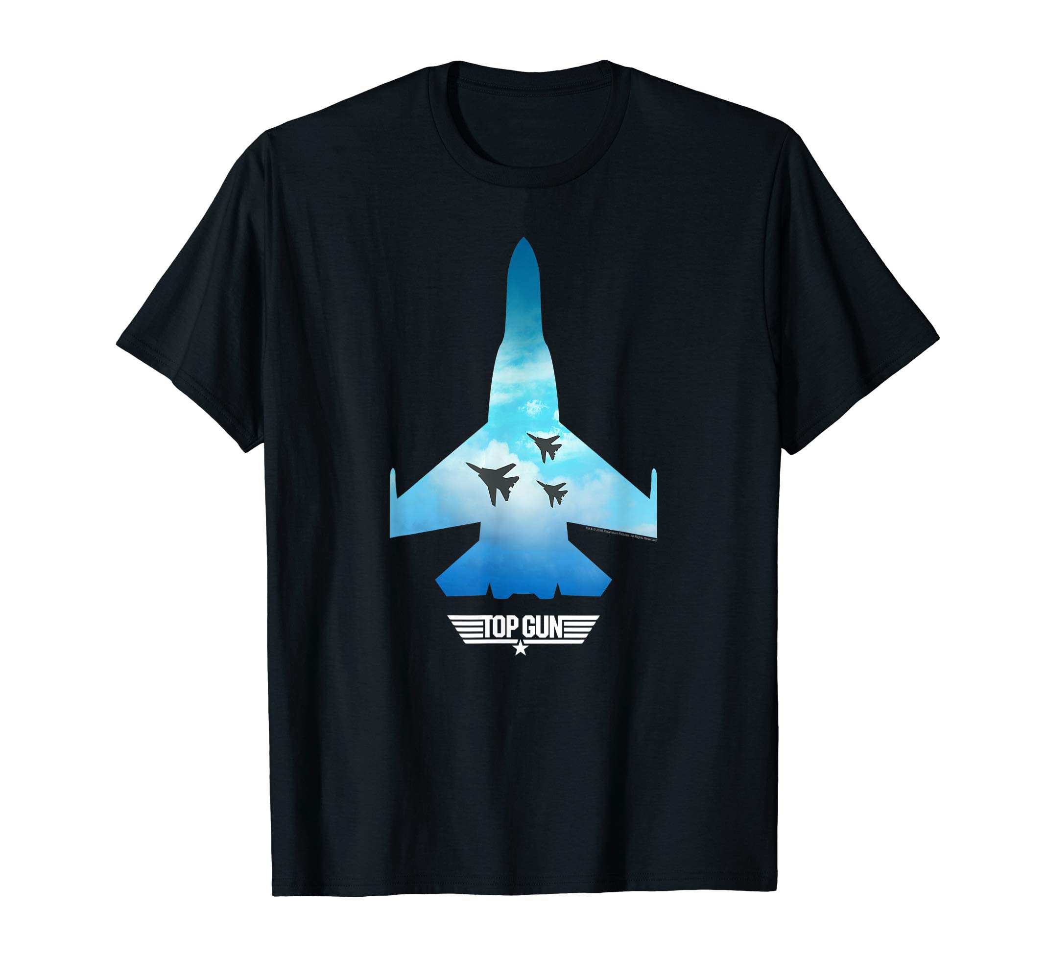 Top Gun Fighter Jet Silhouette in the Sky Action Movie T-ShirtOEKO-TEX STANDARD 100