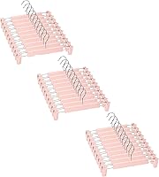 Vista 21 de Paquete de 20 perchas para faldas con clips ajustables antióxido para pantalones, faldas, perchas para ropa, azul claro