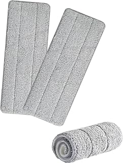 2 Piezas Almohadillas para Trapeador, Almohadillas de Fregona Reutilizables, Mopa de Microfibra de Repuesto Almohadilla, para Todo Tipo de Suelos, 12.59 x 3.93 x 0.27 Pulgadas