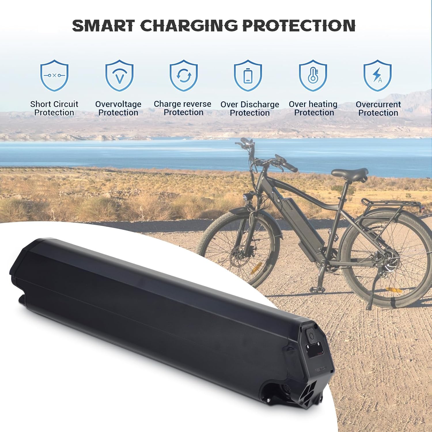 Reention Dorado Electric Bike Battery 48V 14Ah 17.5Ah Fit ForGIO Magnum i6 NCM Shengmilo MX03 Pedego Element V1 EBike Batteries and Base Lock