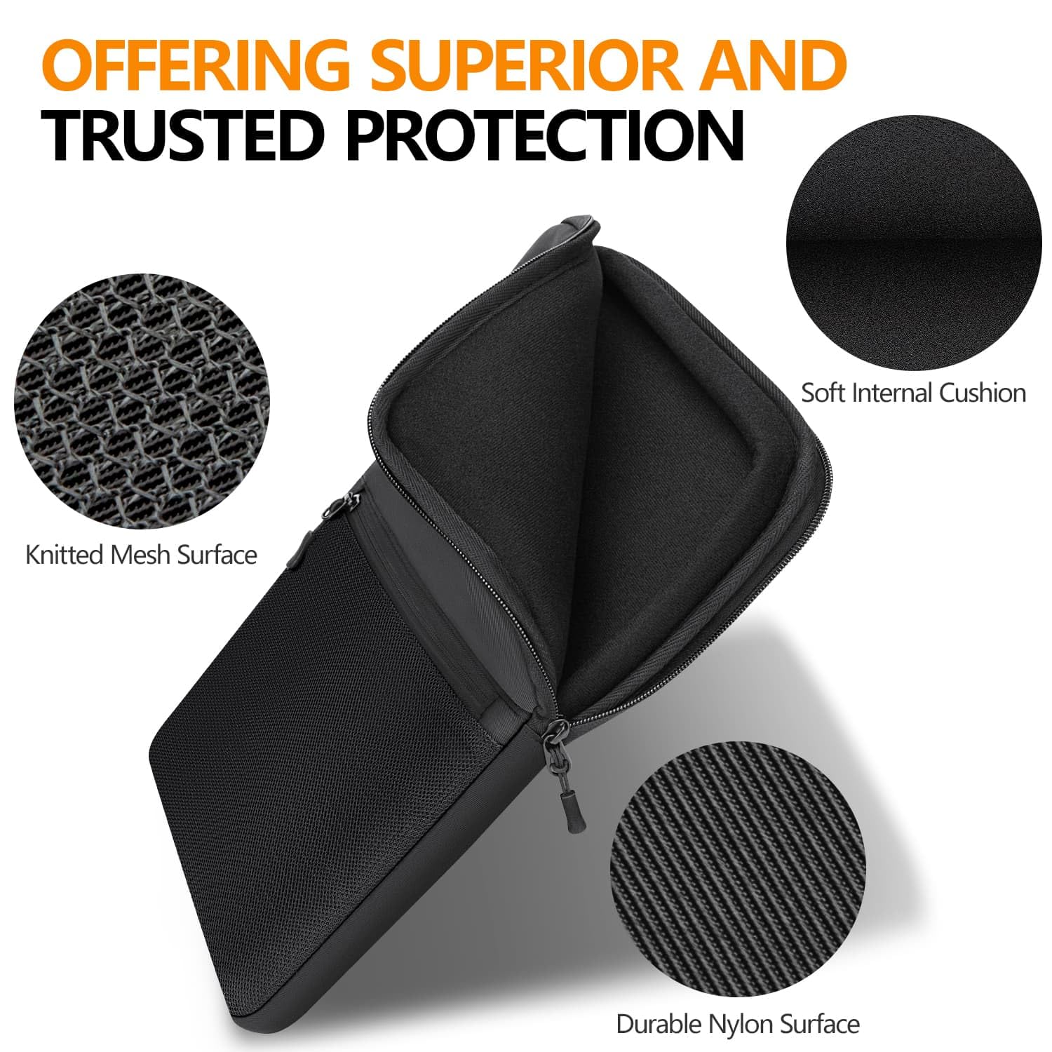 HEDUGO Laptoptasche Mit Mesh-Fach – Stoßfest, Spritzwassergeschützt, Für 12,5–13 Zoll Laptops Wie MacBook Air/Pro