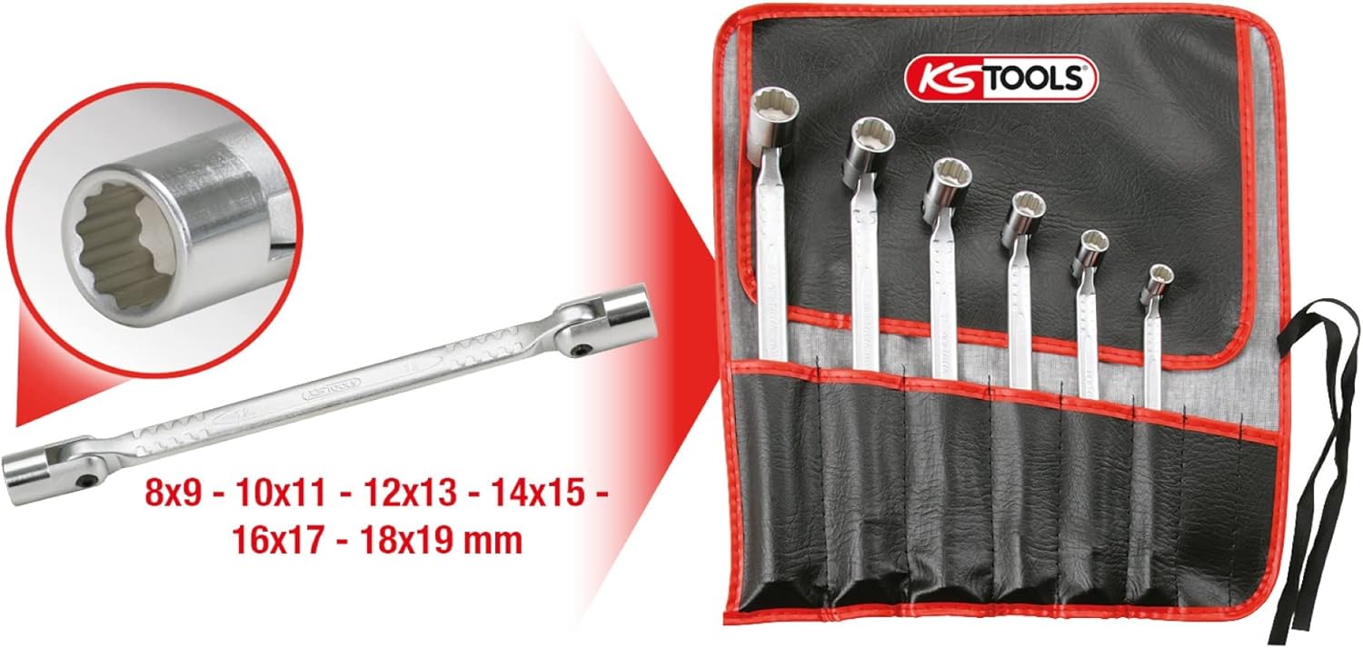 KS Tools 517.0310 CLASSIC Double revolving head spanner set, 6 pcs