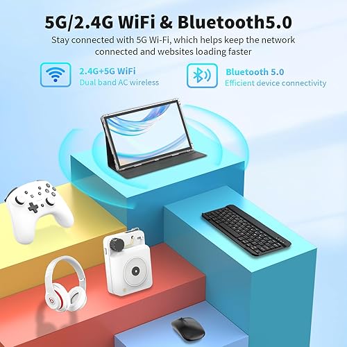 Miniatura 5 de YOBANSE Tablet Android de 10 pulgadas, tableta Android 12, 8GB RAM 128GB ROM, 1TB Expand, 5G WiFi, 4GLTE, Bluetooth, batería de 8000 mAh,