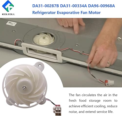 Miniatura 5 de DA31-00287B DA31-00334A DA96-00968A Motor del ventilador del evaporador del refrigerador compatible con Samsung 3954921 AP5948644 PS9494284