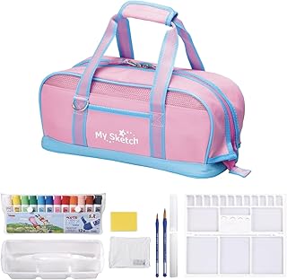 ぺんてる 水彩 絵の具セット 画材セット ワイド設計 ZST21-P ピンク