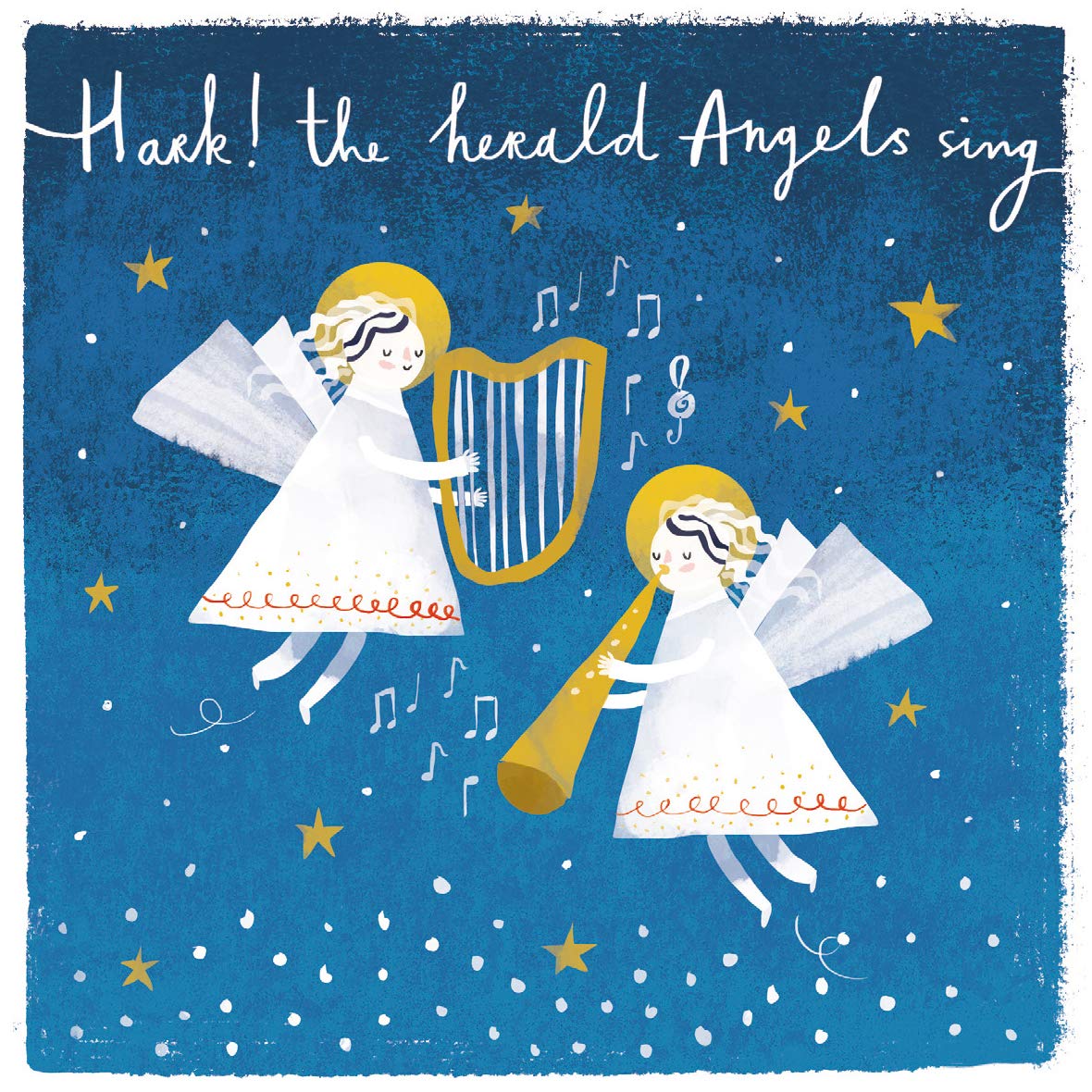 Pack of 8 Hark The Herald Angels Mini Charity Christmas Cards Multiple Charities ASCX0295, pastel, 10cm x 10cm