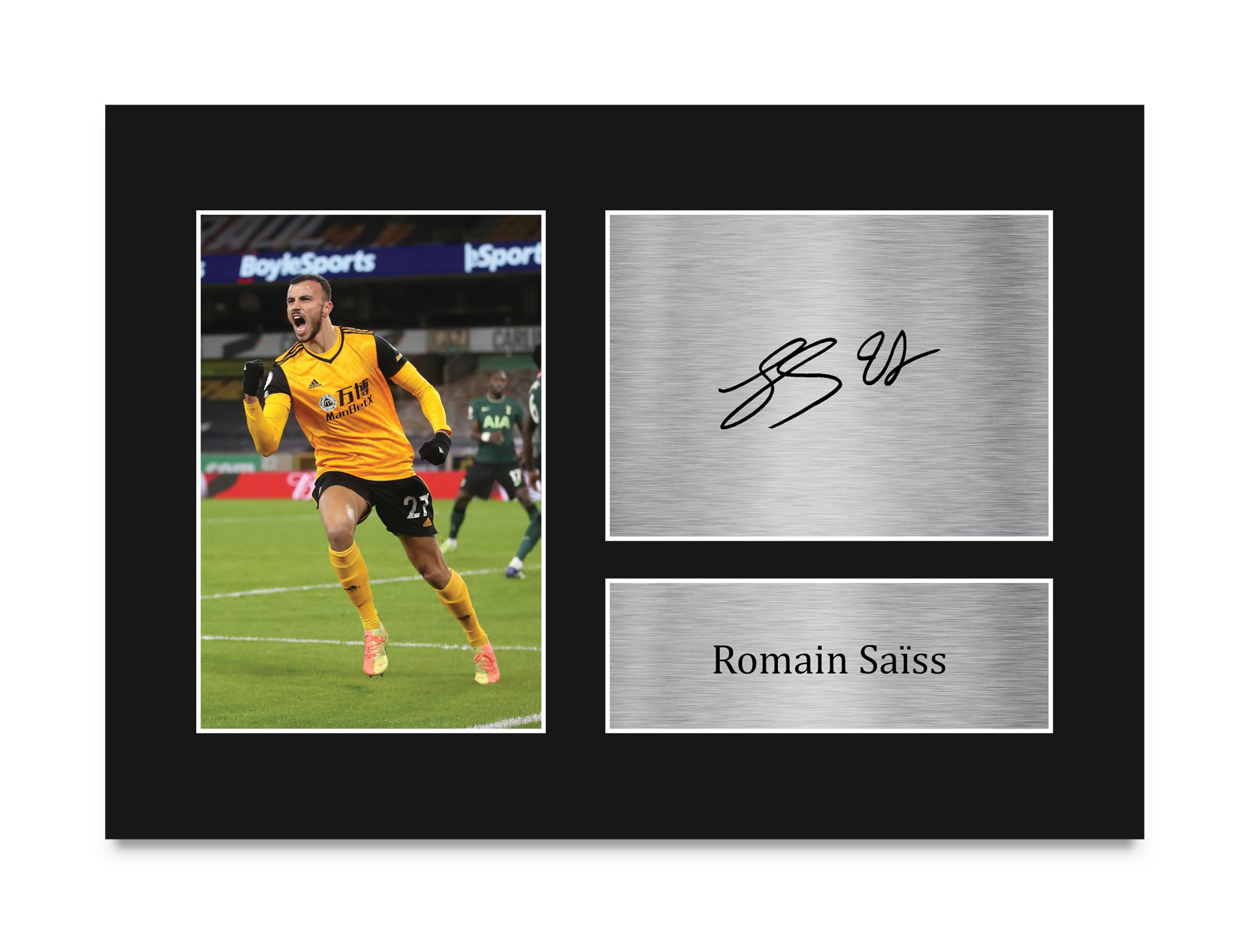 HWC Trading A4 Romain Saiss Wolves Gifts Printed Signed Autograph Picture for Football Fans and Supporters-image-41