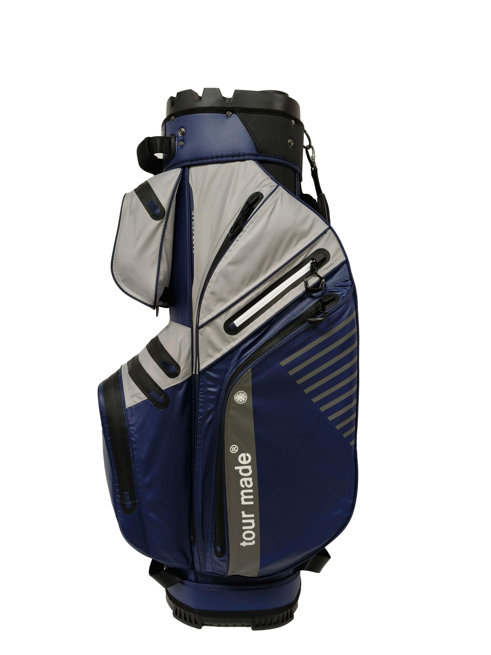 Tour Made Organizer Golfbag wasserdicht Herren & Damen I kein Schlägerklappern Dank Silencer I durchg. Schlägerbahnen bis zum Boden I große Kühltasche