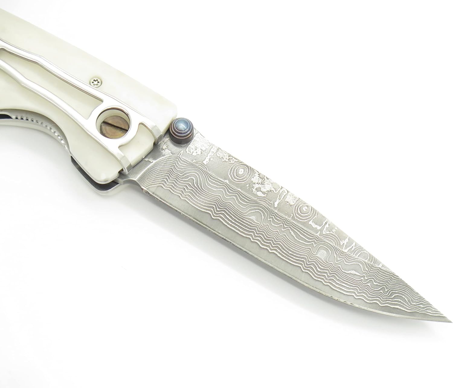 Mcusta Seki Japan MC-0019D Classic Wave Corian Damascus Folding Pocket Knife