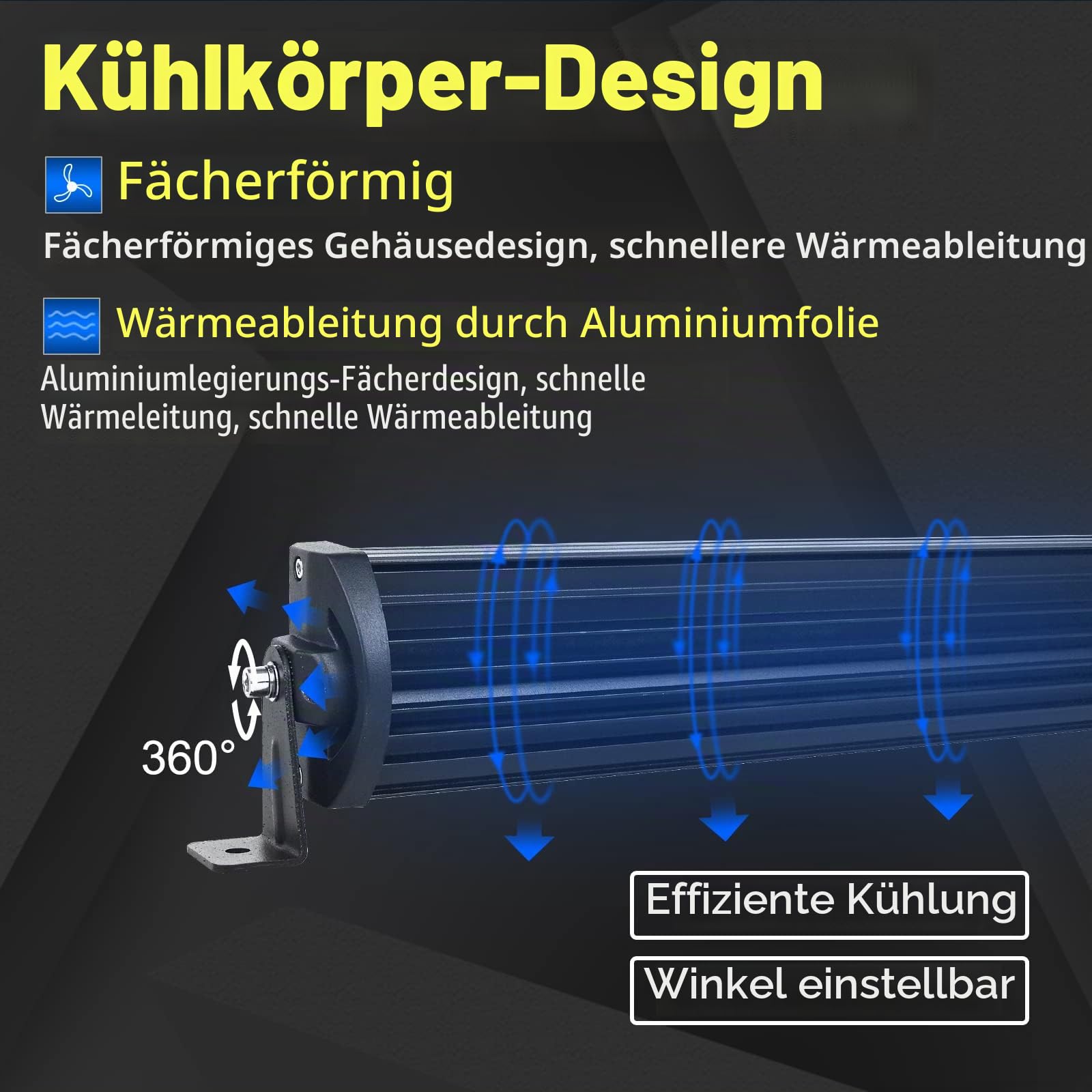 Willpower Led Lichtleiste Bar 52" + Arbeitsscheinwerfer 4" für 12V 24V Auto
