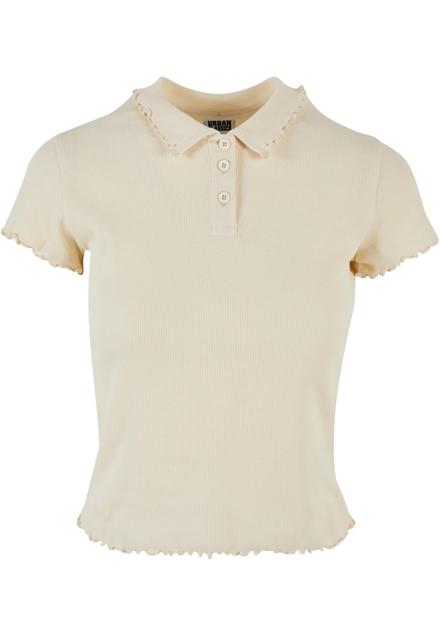 Urban Classics Damen Ladies Rib Polo Tee