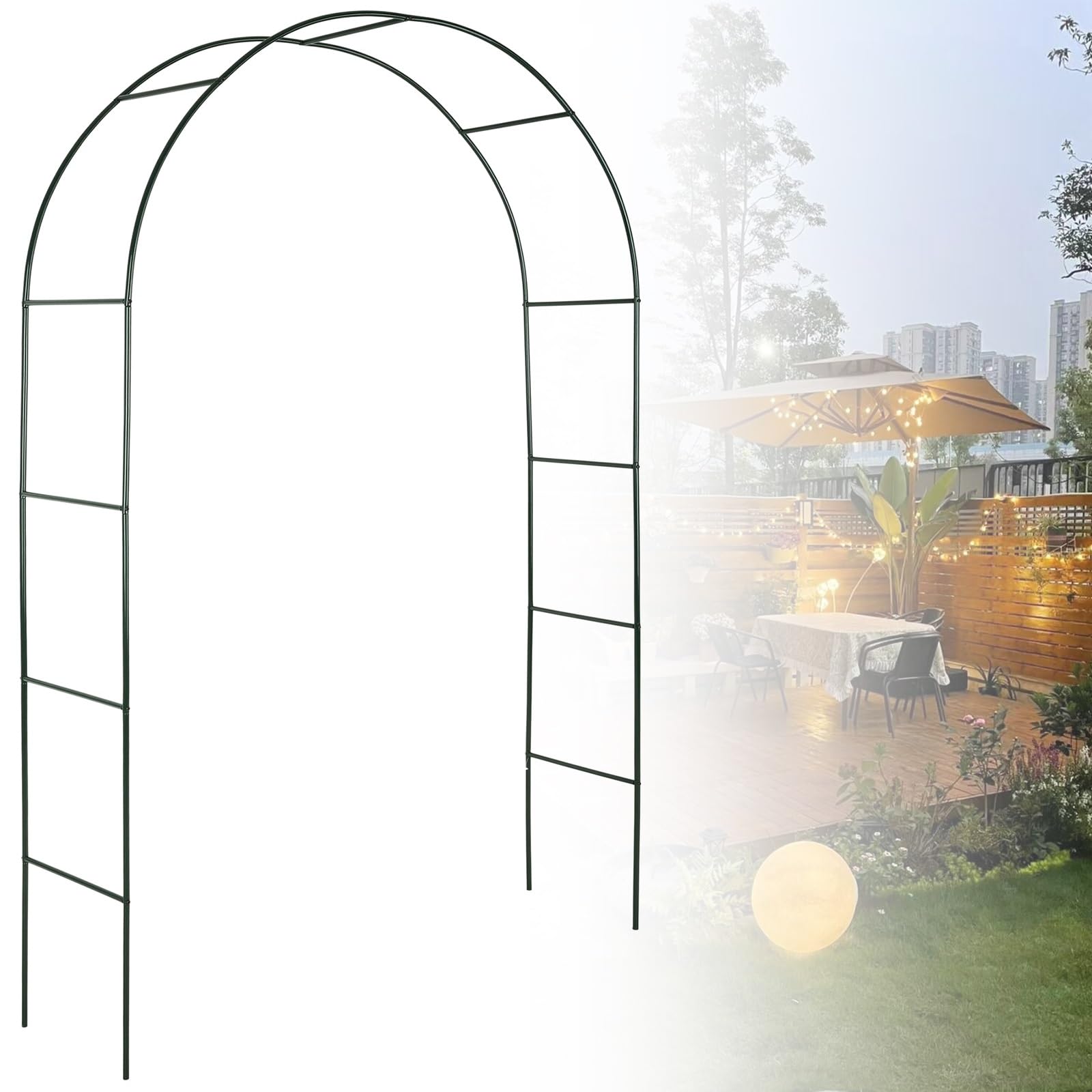 Tonnelle d'extérieur contre les branches tombantes, arche de jardin stable