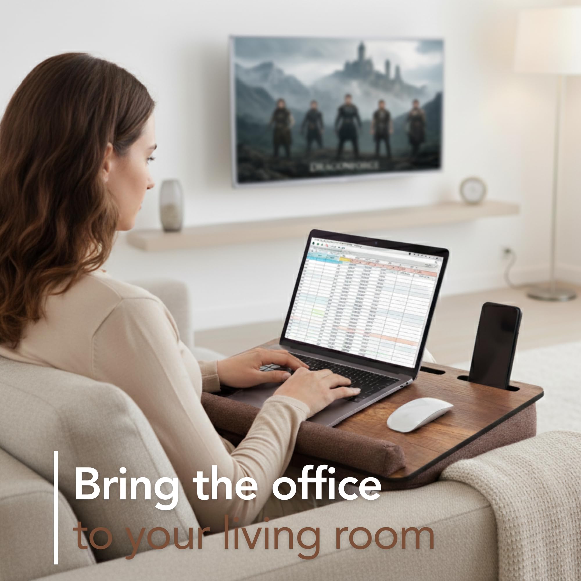 Portable Laptop Desk Lapdesk with Cushion Laptop Stand for Bed Lap Desk for Laptop and Lap Desk for — view 5