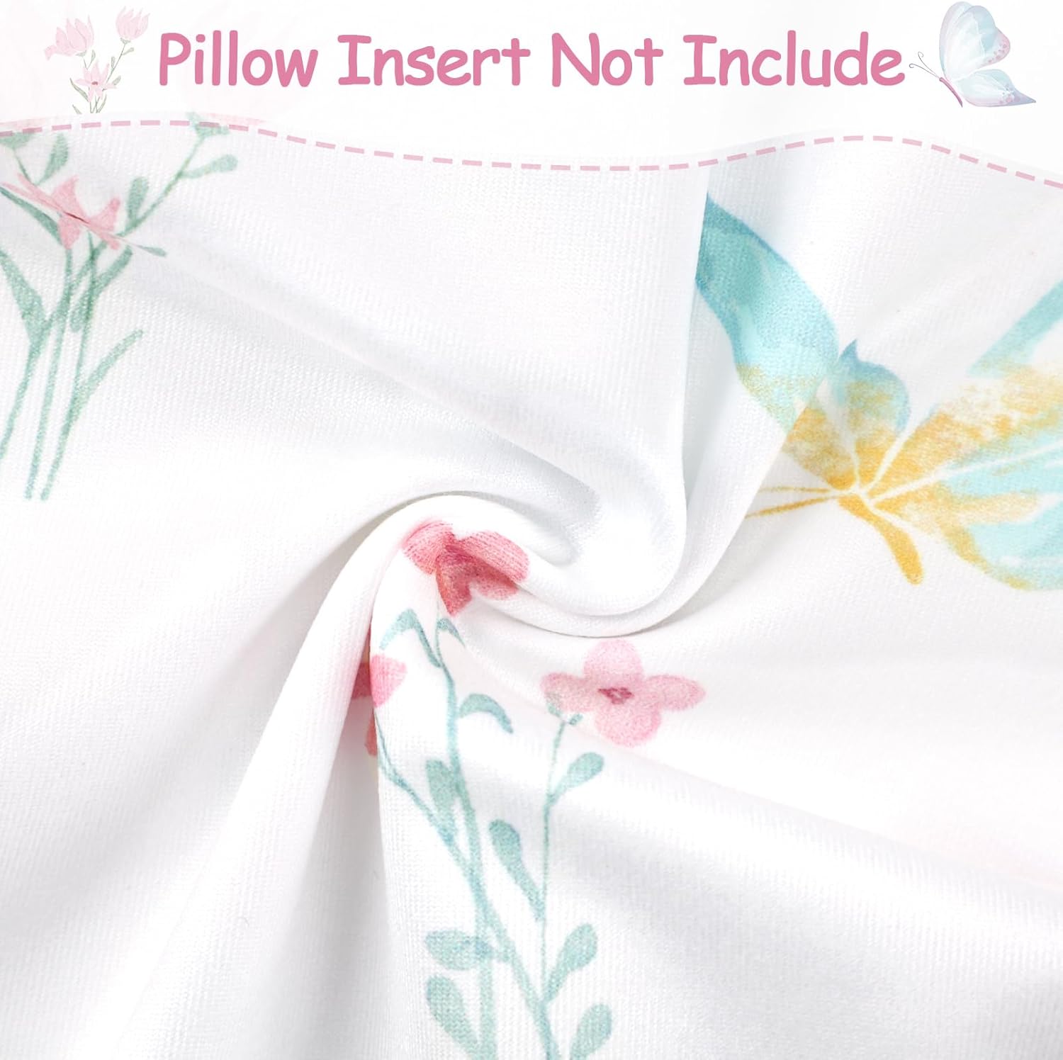 New Nursing Pillow Cover, Breastfeeding Pillow Cover for Baby Girls Boys, Soft Stretchy Nursing Pillowcase for Infant Newborn, Removable Slipcover for Nursing Pillows, Pink Butterfly(Only Cover) - Image 4